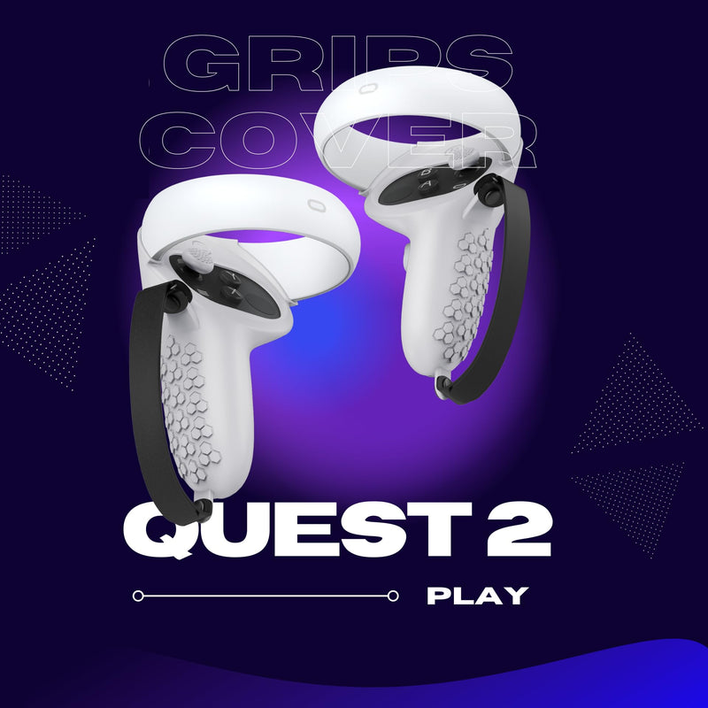 Controller Grip for Oculus Meta Quest 2 Accessories Grips Cover for VR Touch Controllers Covers Protector with Non-Slip Joystick Covers 1Pair (Gray) Gray