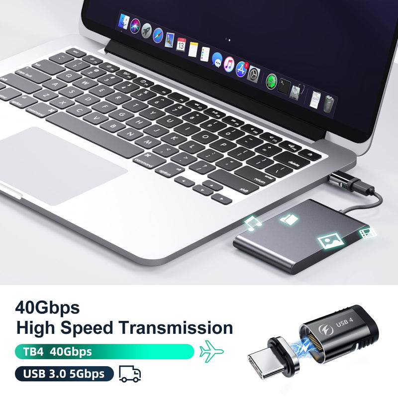 HanCenDa Magnetic USB C Adapter 4Pack