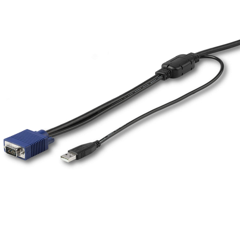 StarTech 6ft / 1.8m USB VGA KVM Console Cable for Rackmount, 1920 x 1200 | Crystal-clear high-definition picture, Fits variable rack configurations, Multiple lengths available