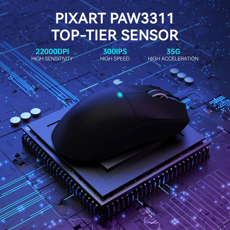 ATTACK SHARK M36 HE Gaming Keypad & X11 Wireless Gaming Mouse Combo, 36-Key Magnetic Switch Keyboard, 8000Hz Polling Rate, 0.01mm Rapid Trigger, PAW3311 Sensor, 22,000 DPI, RGB Dock, Gradient Black