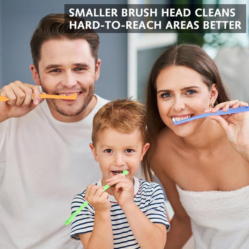8 Pieces Interroom Toothbrush, Soft Single Toothbrush with Tuft, Slim Interspace Toothbrushes Interdental Brushes for Sensitive Gums, Deep Cleaning, for Teeth Cleaning