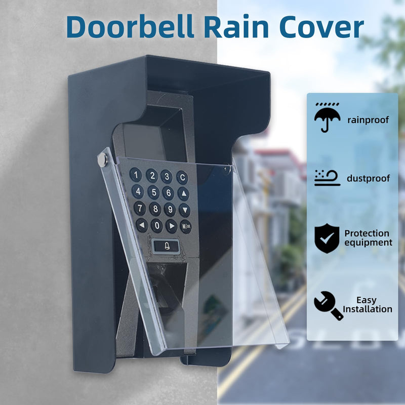 Clear Flip Cap Keypad Rain Cover,High Quality Galvanized Iron Material Rain Covers For Outdoor Electronics Card Reader/Door Keypad/Door Access/Attendance Machine