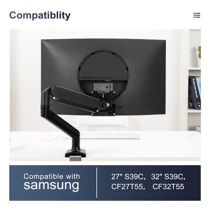 Monitor Arm/Mount VESA Bracket Adapter Compatible with CF27T55 | CF32T55 | 32" S39C | 27" S39C Curved 27" and 32" Curved Display Monitor T55 and S39C Series VESA 100 * 100mm 75 * 75mm