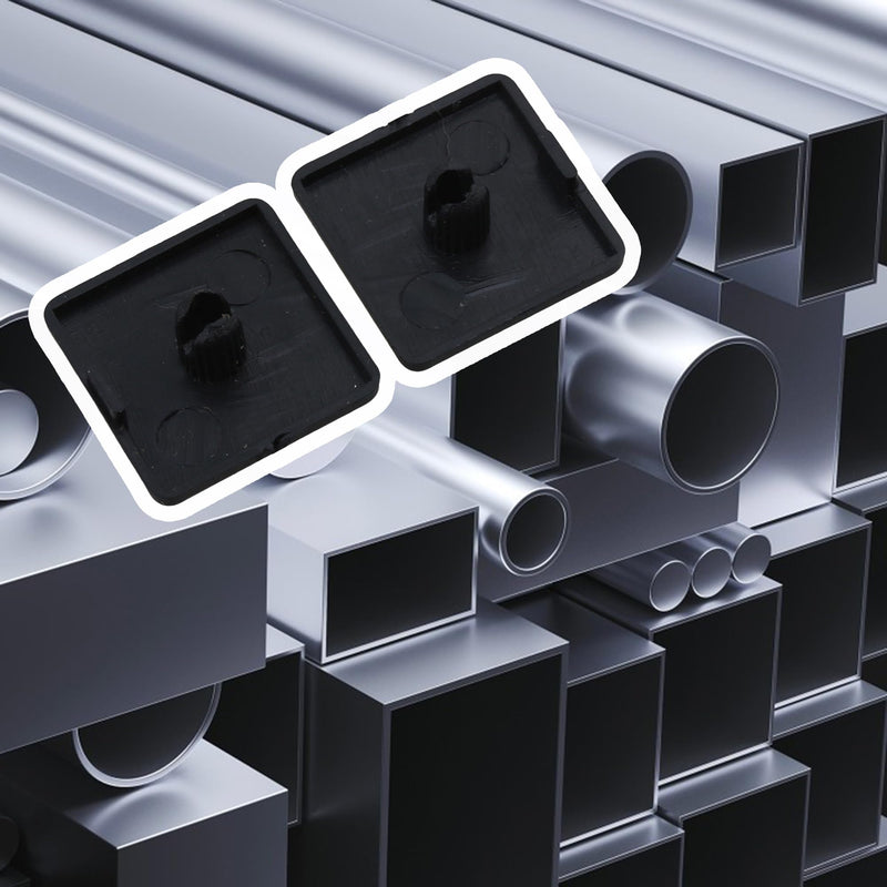20pcs Single Hole Extrusion End Caps for 2020 European Standard Aluminum Profile Black 20x20mm