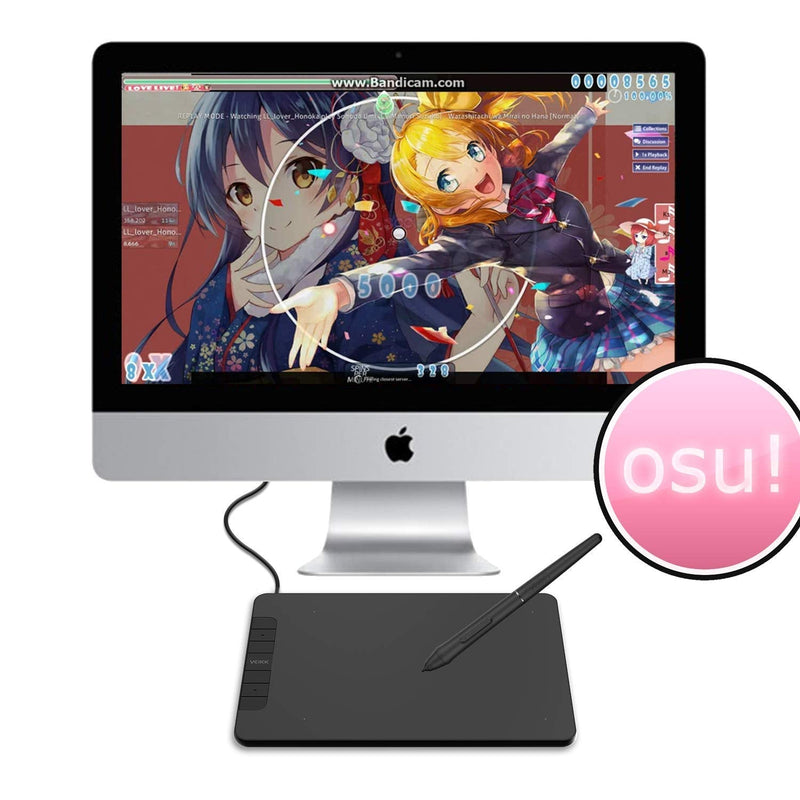 VEIKK VK640 Drawing Tablet 6 x4 inch OSU Tablet with Battery-Free Stylus for Android,Windows and Mac OS,Support Tilt Function(8192 Level Pressure)