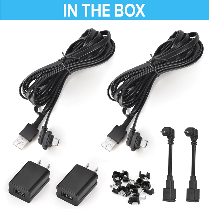 2Pack 10ft/3m Power Cable and Adapter for Blink Outdoor 4 (4th Gen) & (3rd Gen) & Blink XT/XT2, Weatherproof Flat Charger Extension Cable with Micro USB Adapter, No More Battery Changes 2