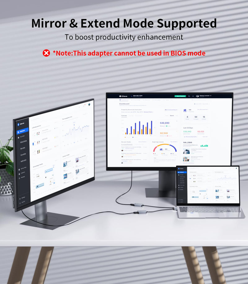Reborn USB 3.0 to DisplayPort Adapter, 1080P@60Hz for Laptop | USB 3.0 Male to DisplayPort Female Converter Suitable for MacOS, Windows 7/8/10/11 - Driver installation is required