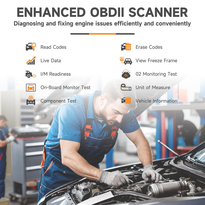 FOXWELL NT201 OBD2 Scanner Code Reader for Cars and Trucks - Reset Check Engine Light, Read and Clear Fault Codes, Live Data Diagnostic Tool for All Cars Since 1996