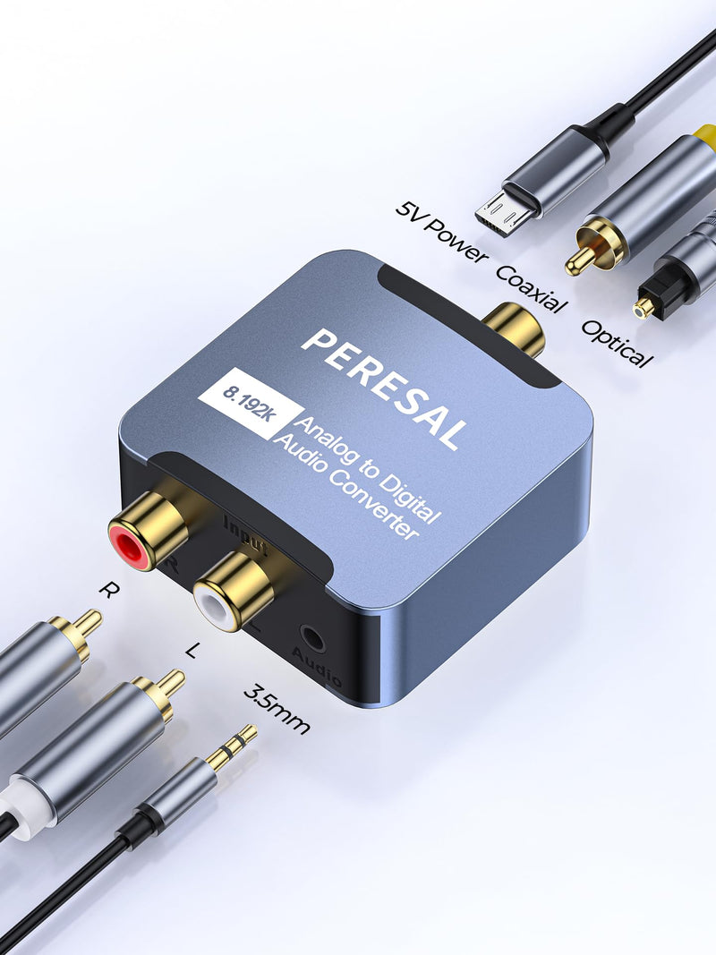 [AUSTRALIA] - Analog to Digital Audio Converter 3.5mm to SPDIF/Coaxial with Optical Cable RCA to Optical for Laptops Desktop Computers to Soundbar ＆ Amplifiers 
