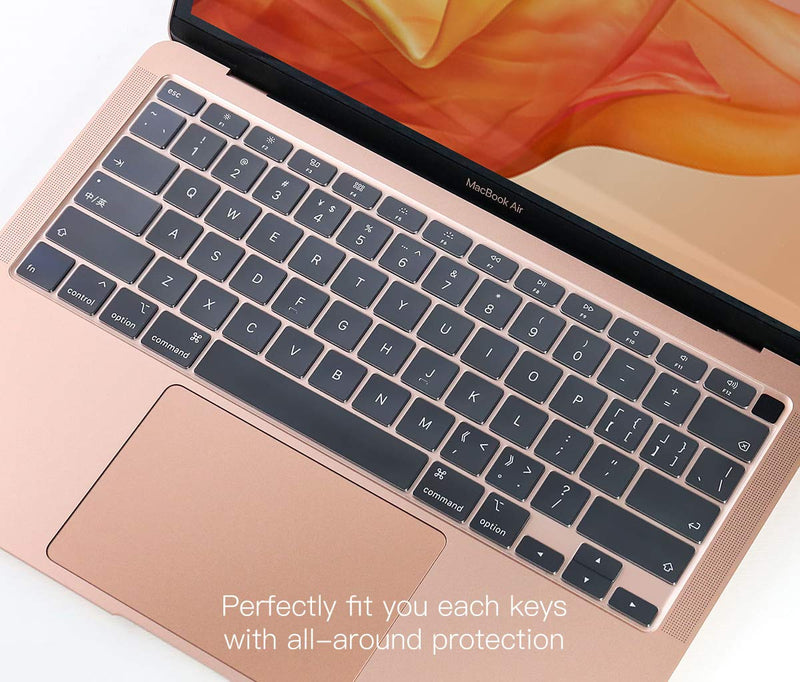 CaseBuy Premium Ultra Thin Keyboard Cover for Newest MacBook Air 13 inch 2020 Release Model A2179 A2337 M1 Chip, MacBook Air 13 inch Accessories, 13" MacBook Air Soft-Touch TPU Protective Skin