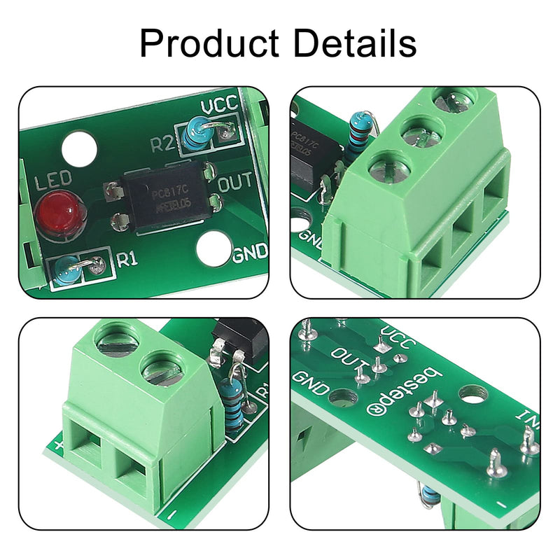 [AUSTRALIA] - ALMOCN Pack of 4 1 Channel Optocoupler PC817 1 Channel Insulation Board Voltage Converter Adapter Module 3.6-30V Driver Photoelectric Insulated Module (1CH Optocoupler) 