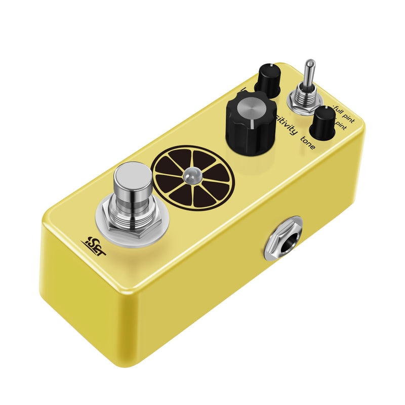 ISET Guitar Compress Pedal Mini Single Guitar Effect Pedal for Electric Guitar Bass True Bypass Lemon Compressor
