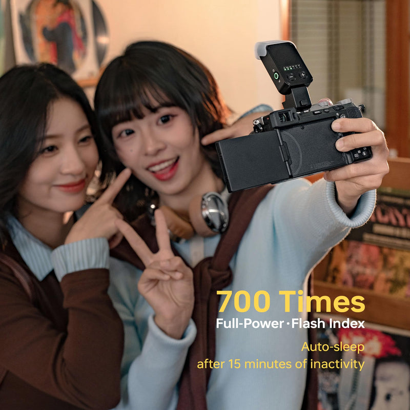 VILTROX Vintage Z2 Mini TTL On-Camera Flash for Sony, Hot Shoe Speedlite GN6, 5-Step Manual Power Control, 2 Second Recycle, 700 Full-Power Flashes 10Ws with Detachable Softbox（Black） Vintage Z2-S Flash
