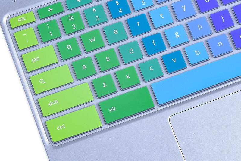 Colorful Keyboard Cover for 2020-2017 Samsung Chromebook 4 3 XE310XBA XE500C13 XE501C13 11.6/Chromebook 4 15.6" XE350XBA/Chromebook 2 XE500C12/Chromebook Plus V2 XE520QAB XE521QAB 12.2", Rainbow