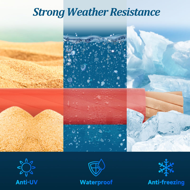 10 Gauge Wire (25FT Each, Black/Red), 2-Pack Translucent Power Ground Cable, CCA, Primary Automotive Wire, Battery Wire, Car Audio Amp Wire, Trailer Harness Cord, Lightning Wire, Electrical 10AWG Wire 25FT Black+Red