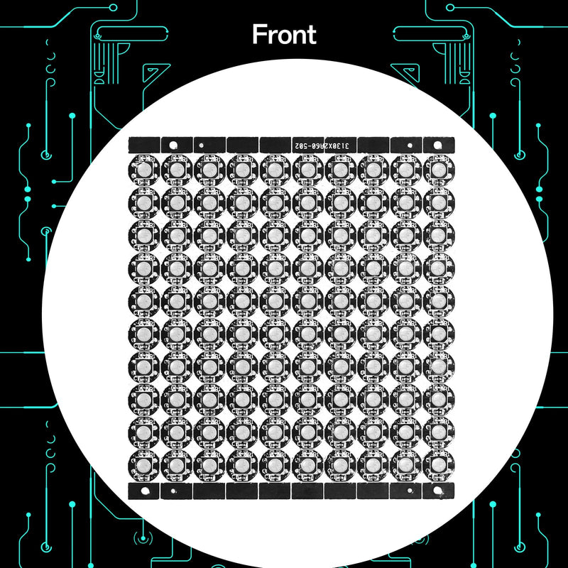 WS2812B RGB IC LED Panel, 10 x 10 100 LEDs Matrix 5050 SMD Individually Addressable LED Panel for Raspberry Pi, Arduino, DIY Projects Black 10 ×10 100Pixels