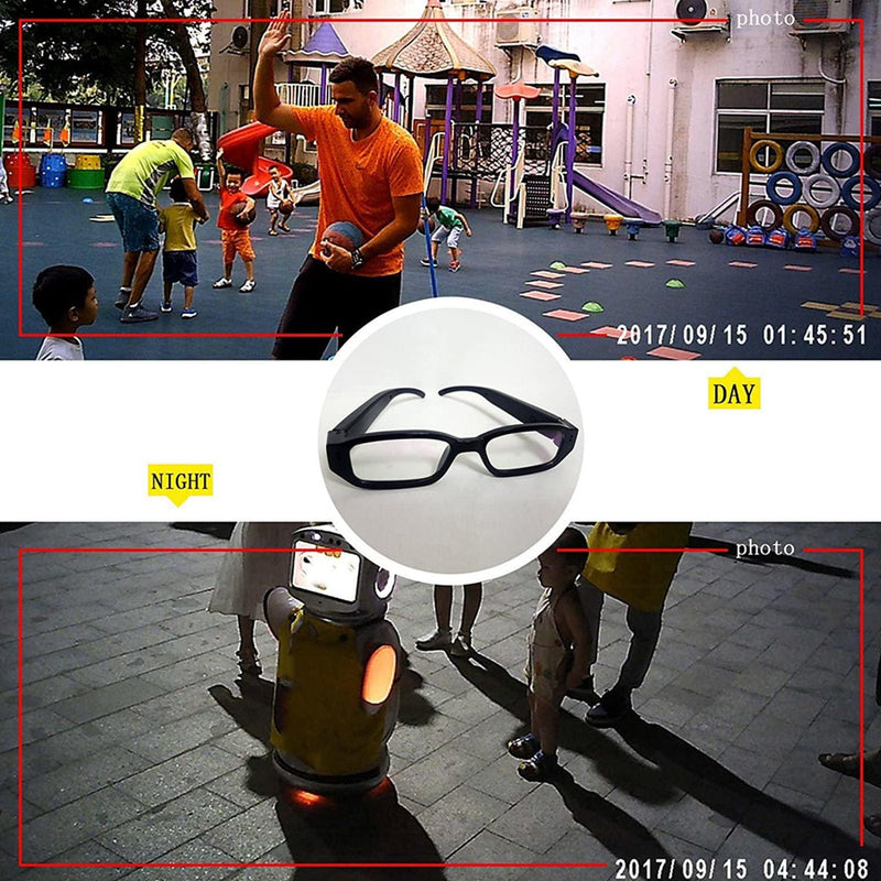 Diyeeni Camera Glasses, Wearable HD 1080P Video Smart Glasses, Outdoor Sport Action Recording Glass Camera, Motorcycle Riding Portable Wearable Eye Glasses for Cycling
