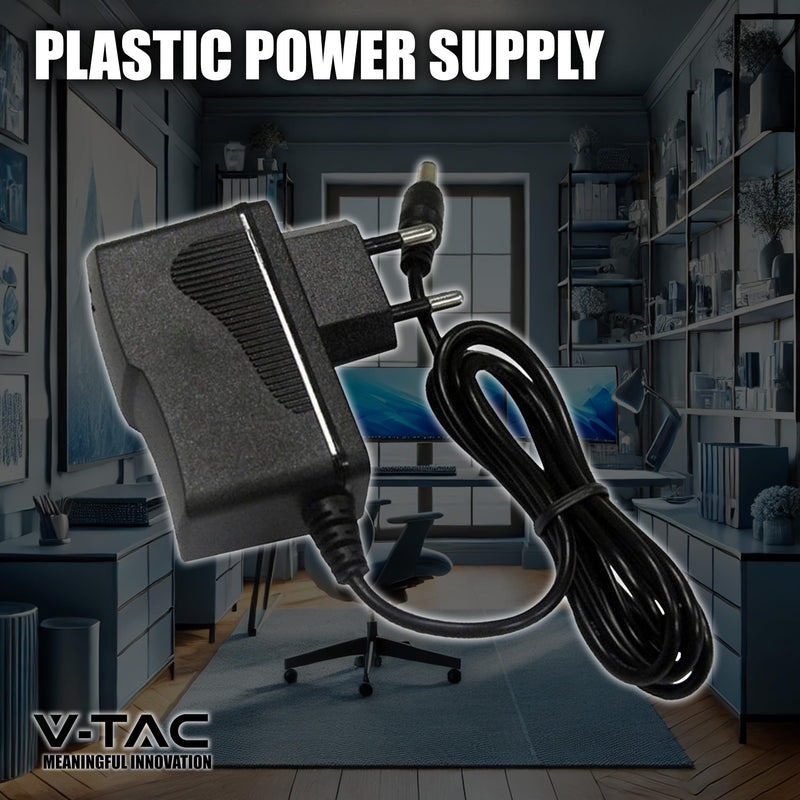 [AUSTRALIA] - V-TAC Power Supply Adapter 12 V 18 W 1.5 A for Cameras, LED Strips, Modem - Transformer 12 V - Power Adapter for Screens and Electronic Devices - Input AC 100-240 V - Euro Plug 