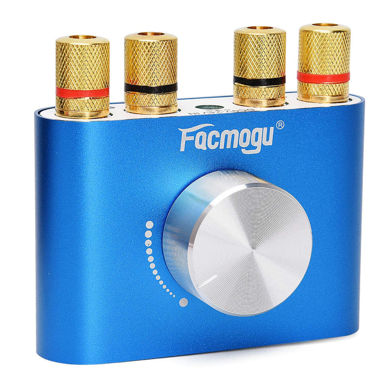 Facmogu F900 2 CH Bluetooth Amplifier 100W with Power Supply Adapter DC 12V 5A, 50W + 50W BT 5.0 Mini Wireless Audio Power AMP for Home HiFi Stereo Speaker Blue