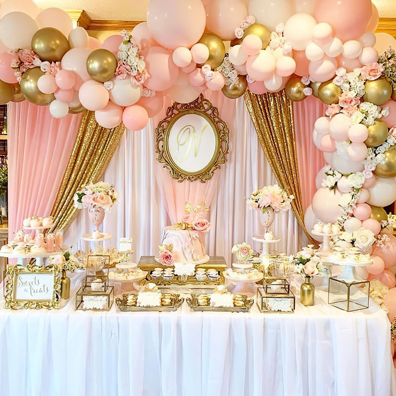 Gold Sequin Backdrop Curtain Panels Stage 2 Pieces 2FTx8FT Wedding Party Background Drapes Gold 2 pcs-2ftx8ft