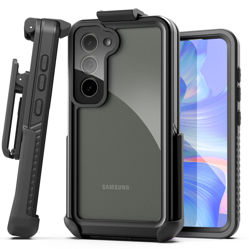 Encased Waterproof Samsung Galaxy S23 Belt Case with Phone Holster Clip and Built-in Screen Protector (IP68 Submersible) (2023 Galaxy-S23 6.1inch) (Galaxy S23)