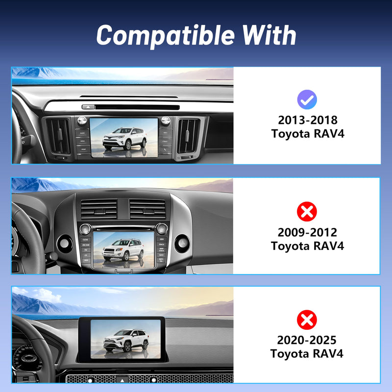 Phone Mount for Toyota RAV4 (2013-2018),15W Wireless Car Charger,Magnetic Phone Holder,Dashboard Hands Free Mobile Holder,360° Adjustable,2014 2015 2016 2017 RAV-4 Interior Accessories,New Car Gifts Toyota RAV4 | 2013-2018