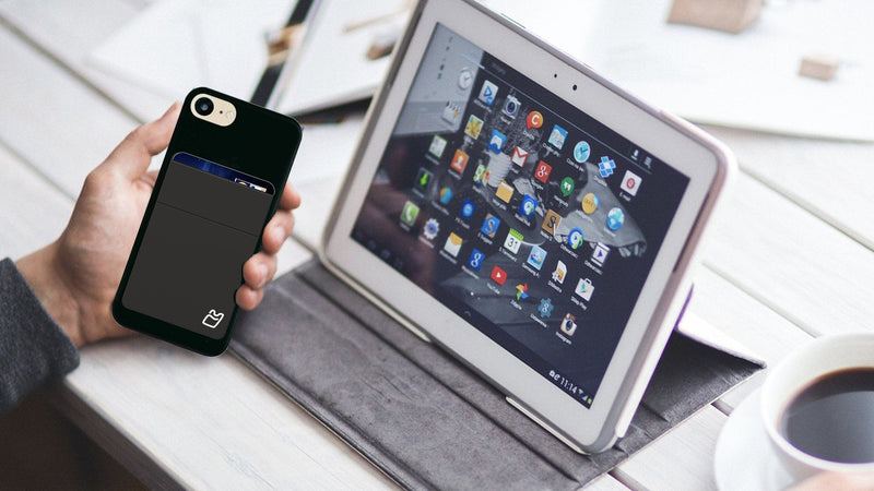 Wallet | Card and Money Holder for Cell Phone | Sticks On Case (Black 2) Black 2