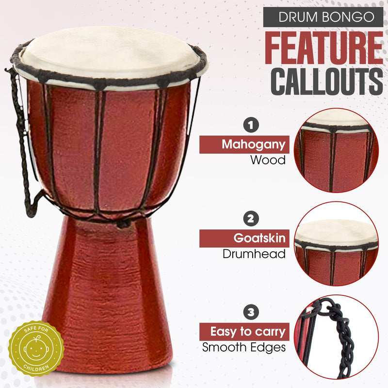 Drums Djembe Drum Djembe jembe is a Rope- goat skin Covered Goblet Drum Played by Hands West Africa style (4x8) Designed in the USA 4x8
