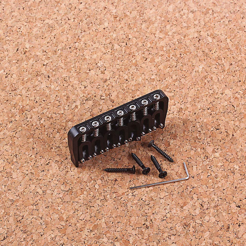 [AUSTRALIA] - Alnicov Electric Guitar 7 String Saddle Bridge，for Guitar Hardtail Bridges Replacement Part Black 