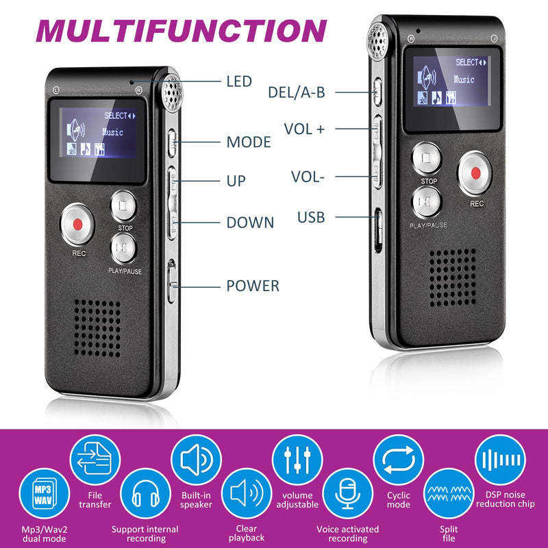 [AUSTRALIA] - Dunzy 7 Pcs Ghost Hunting Equipment Kit for Paranormal Enthusiasts Includes 8GB Digital Voice Audio Recorder, Emf Meter Detector, 4 Pcs Ghost Hunting Cat Balls, UV Flashlight Set for Entertainment Use 