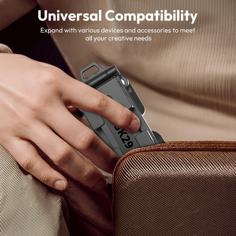 [AUSTRALIA] - ULANZI Phone Tripod Mount with Arca Uka Base, Foldable Mini Tripod with 2 Cold Shoes Handheld Grip Compatible with iPhone17/16/15/ Android, Metal Phone Clamp for Desktop Vlogging Travel 