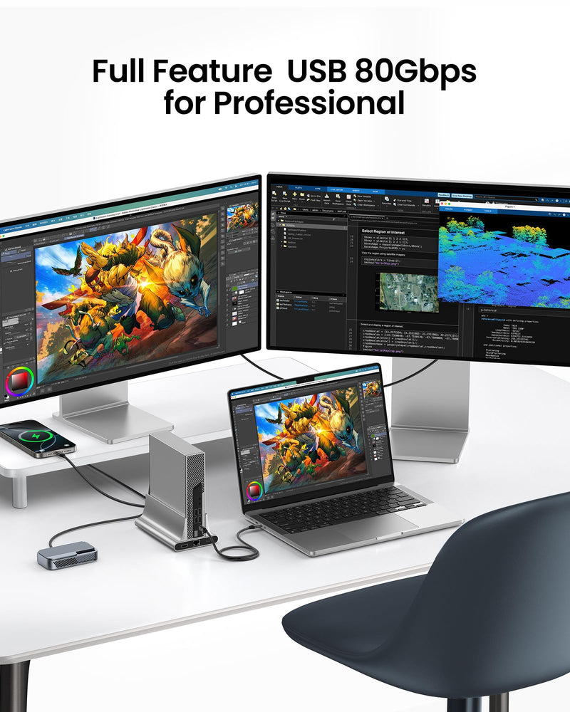 Silkland USB 4 for Thunderbolt 5 Cable 10FT/3M, 80Gbps Data Transfer, 240W | with 120Gbps Bandwidth for 4K@540Hz/Dual 8K, Long USB C Video Cable Compatible for Thunderbolt 4, SSD, MacBook, iPhone 17/16 10 Feet
