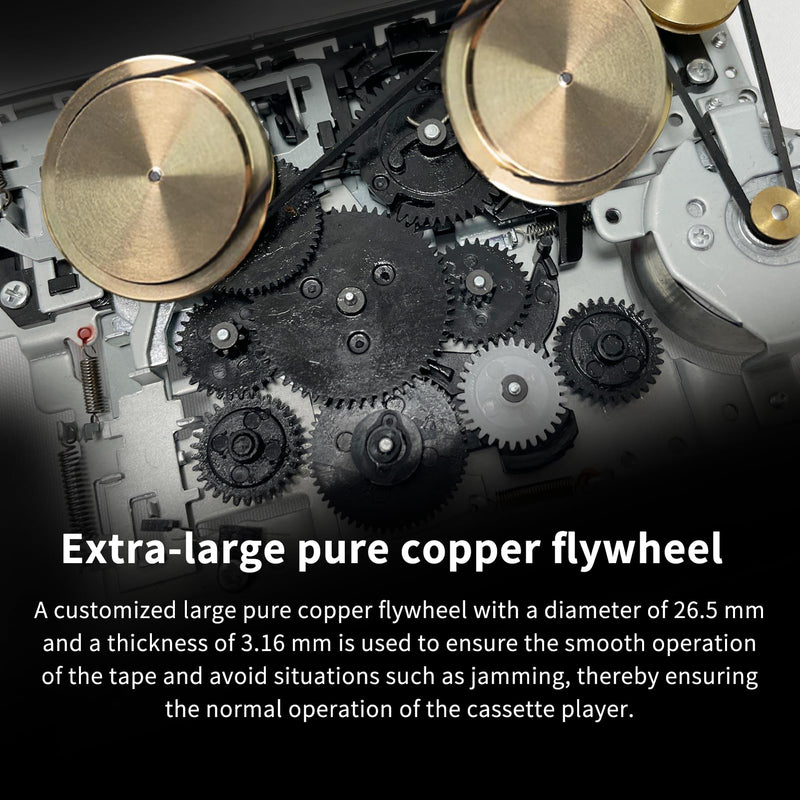 [AUSTRALIA] - Auto Reverse ＆Clear Stereo Cassette Player,Built-in Cool Copper Wheel Movement＆Earphone,Cassette Tape to MP3 Converter with Tape Converter Software,Powered by USB Power Cord or AA Battery 