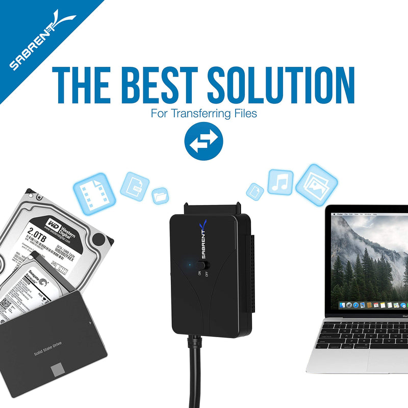 10 Port USB 3.0 Hub Includes 3 Smart Charging Ports with Individual Power Switches and LEDs and 60W 12V/5A Power Adapter+USB 3.0 to SSD/SATA/IDE 2.5/3.5/5.25-INCH Hard Drive