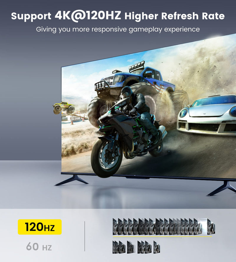 HDMI Switch 4K 120Hz, avedio links 8K HDMI 2.1 Switch Splitter 2 in 1 Out, Aluminum Alloy Bi-Directional Switcher Support Ultra HD 8K@60Hz 4K@144Hz High Speed 48Gbps (Red)