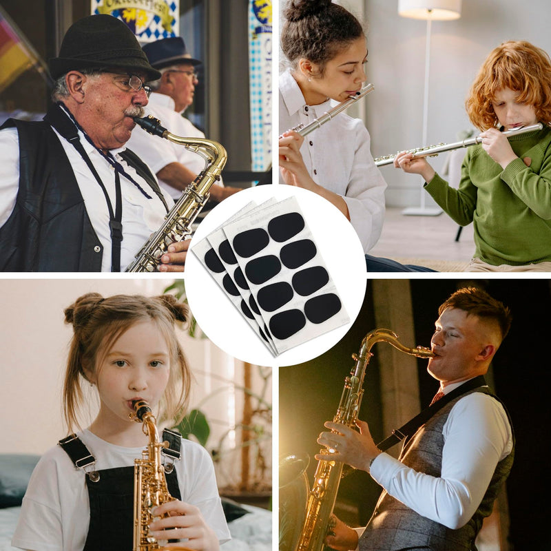 24 Pcs Saxophone Mouthpiece Pads 0.8 mm Alto Saxophone Mouthpiece Pads Sticky Mouthpiece Patches For Saxophone And Clarinet Beginners 24