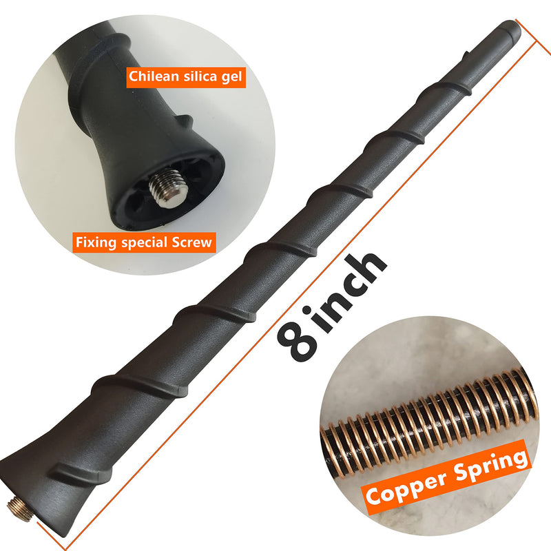 [AUSTRALIA] - Rubber Antenna for Jeep Liberty (2011-2012), Jeep Liberty Antenna - Car Wash Proof, 8 Inch Internal Copper Coil Antenna Mast Replacement 