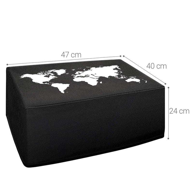 kwmobile Cover Compatible with HP OfficeJet Pro 6000series - Durable and Resistant Printer Dust Cover - Travel Outline White/Black Travel Outline 02-01