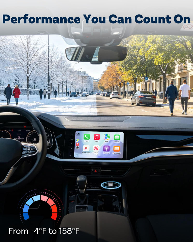 OTTOCAST Mini Nova 2-in-1 Wireless CarPlay & Android Auto AI Adapter | 2026 upgraded plug & play adapter, features built-in AI assistance including Claude, Gemini, and ChatGPT