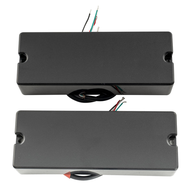 Artec MDC5 Ceramic Magnet Soapbar Style Bass Pickup Neck Bridge Pickups Set 14.4K for 5-String Bass, Black Black Set