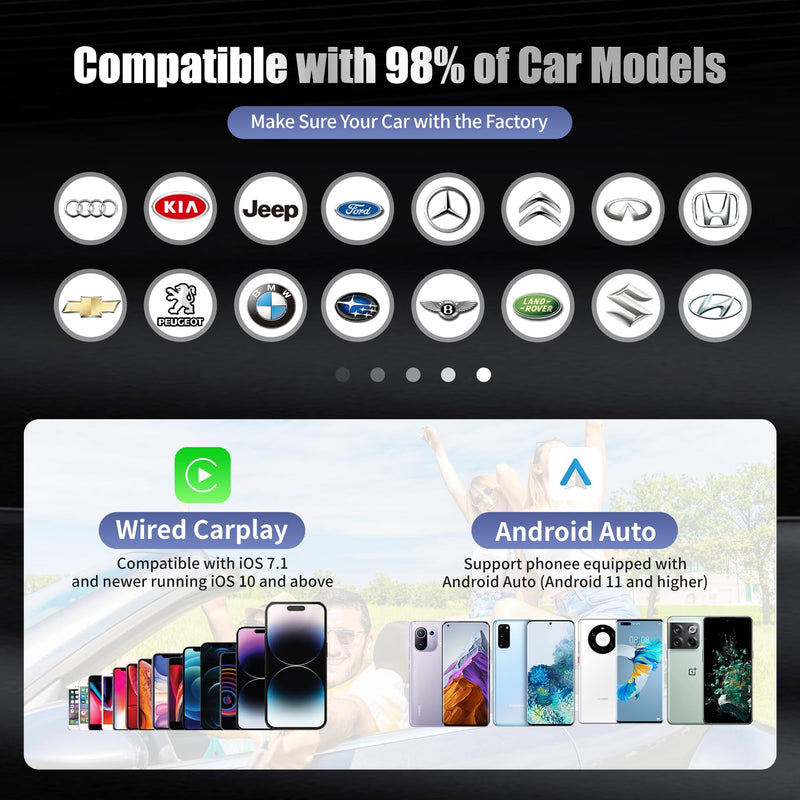 Car TV Mate Pro with Wireless Car Play Adapter, 2 in 1 HDMI Multimedia Adapter
