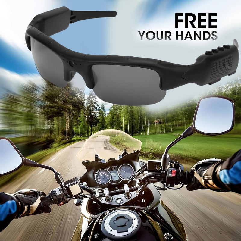 XUMIUZIY Smart Glasses with Camera, 1080P HD WiFi Video Recording Glasses, Bluetooth Audio Polarized Sunglasses, 140 Wide Angle Lens, Photo Taking,for Sports, Travel