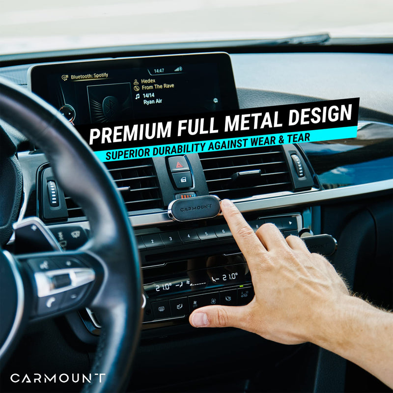 CARMOUNT F1 Dashboard Car Mount | Magnetic Phone Holder for Car, Ultra Strong 8X N52 Magnets, 360° Rotation, Universal Dash Mount for All Cell Phones | Magnet Phone Holder for Car (1 Pack) 1 pack