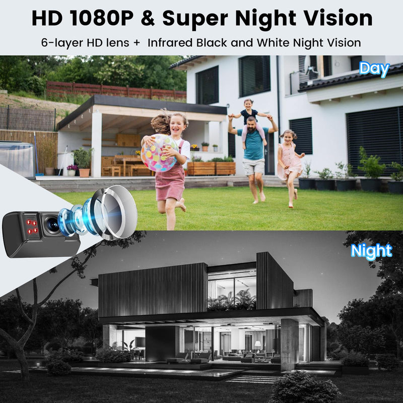 1080P HD 5-Inch Wireless Backup Camera for Cars | 15-Min Install, No Drill Plug & Play Monitor, Stable Signal Waterproof IR Night Vision Rear View Camera for SUV, Pickup, Van