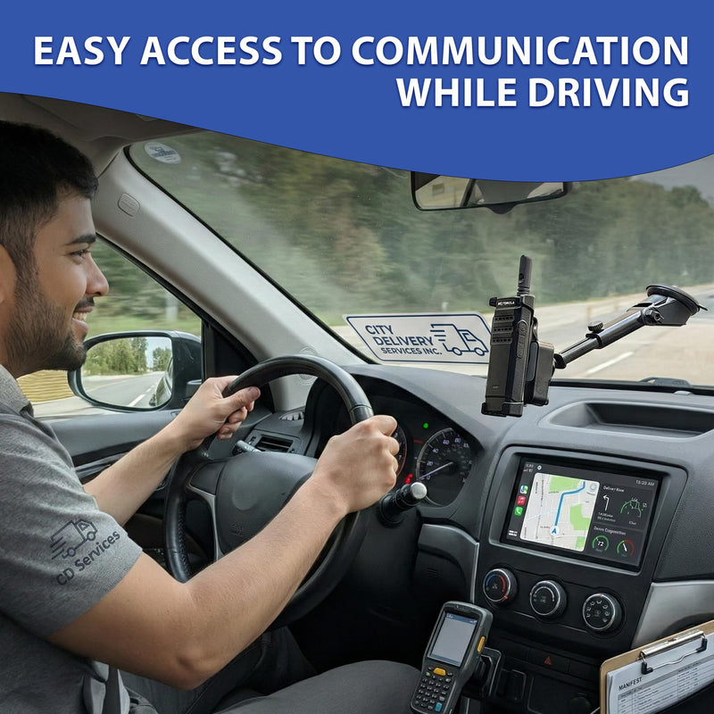 Lido Windshield Dash Mount for Motorola Wave TLK110 TLK100 and SL300 with Mic Holder