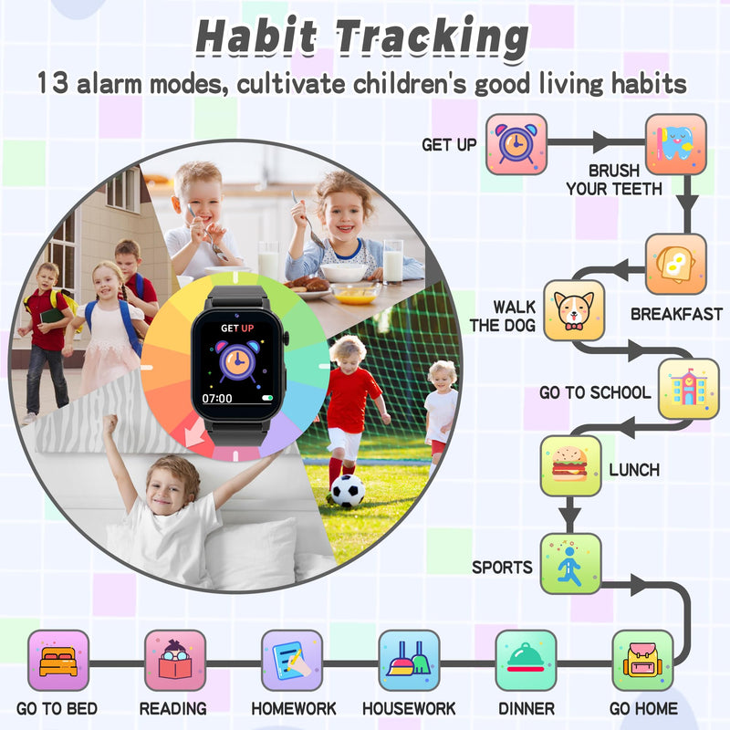 Phyulls Smart Watch for Kids with Games Camera Video Recorder Music Alarm Calculator Calendar Flashlight Stopwatch Pedometer Gift Toys for 3-12 Years Old Boys and Girls
