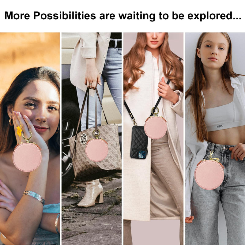 Bocasal A Stylish Crossbody Wallet Case for iPhone 15 Pro Max + A Mini Round Pouch Bag