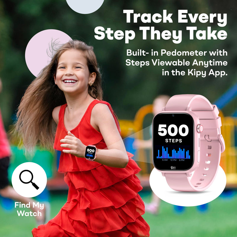 Kipywatch Smartwatch for Kids - Watch with GPS Tracker, Video & Voice Call | 4G Kids Phone Watch, Parental App, Low Subscription - Safety Alert, School Mode - Interchangeable Strap - Back to School Gift
