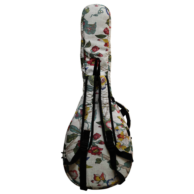 MUSIC FIRST Original Design 0.65" (16mm) Thick Padded Linen American Pastoral Style 5-string Banjo Case, Banjo Gig Bag (Fit for Overall Length 38 inch / 96~97cm Full Size Banjo)