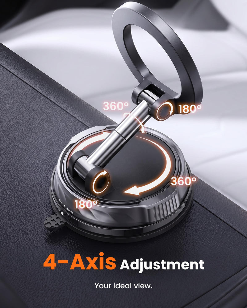 for Magsafe Car Mount, [2026 Ultra Vacuum] Magnetic Phone Holders | [98+LBS Max Suction & 3000gf Magnetic] 900° Adjustable, Car Phone Holders for Your Car for iPhone 17-12 Pro Max Air Plus